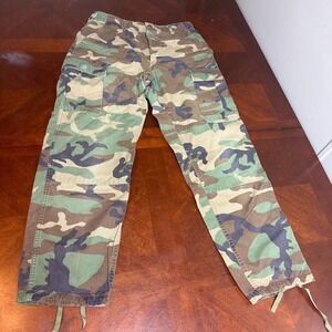 Woodland Camo Cargo Pants Military Tactical Army Combat Streetwear Utility S